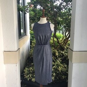 Superfoxx Metallic Faux Wrap Dress